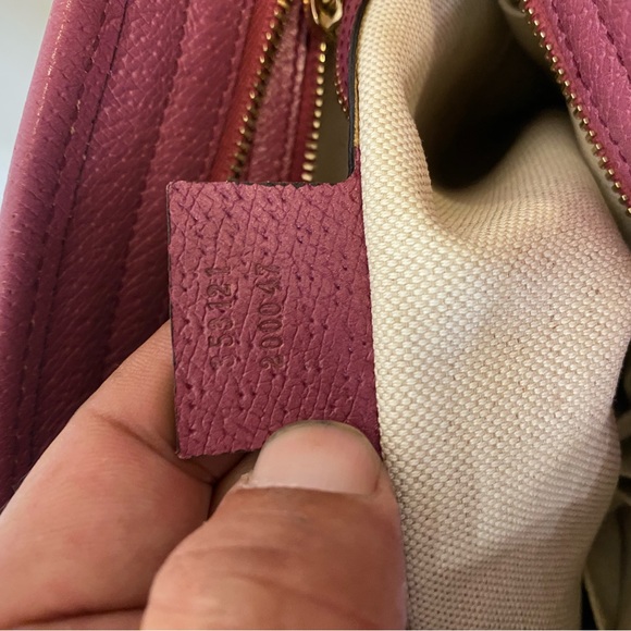 GUCCI GG canvas leather Monogram Small Bree Tote Pink - Picture 10 of 15